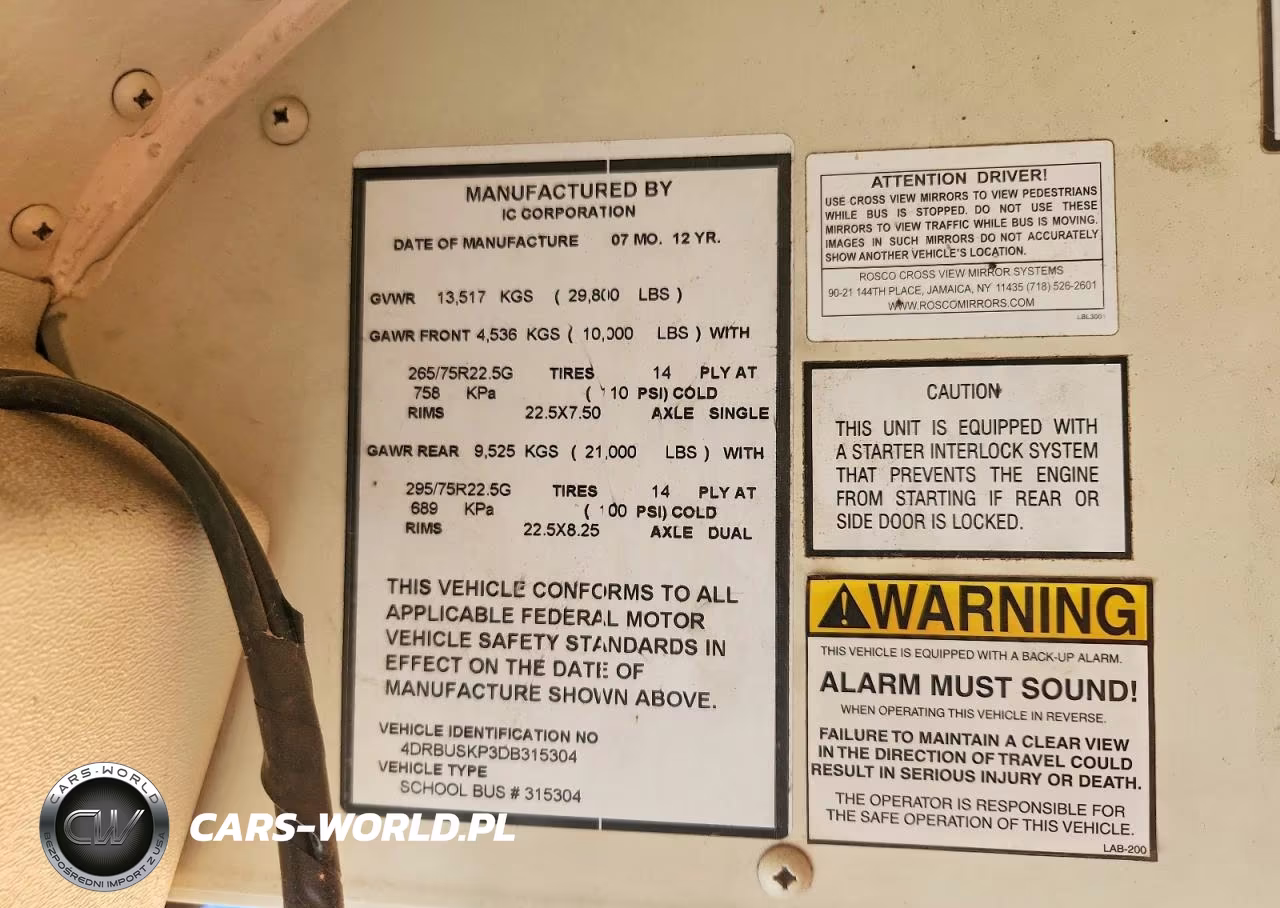 2013 Ic Corporation Ce Series School - School Bus VIN:4DRBUSKP3DB315304 - 13