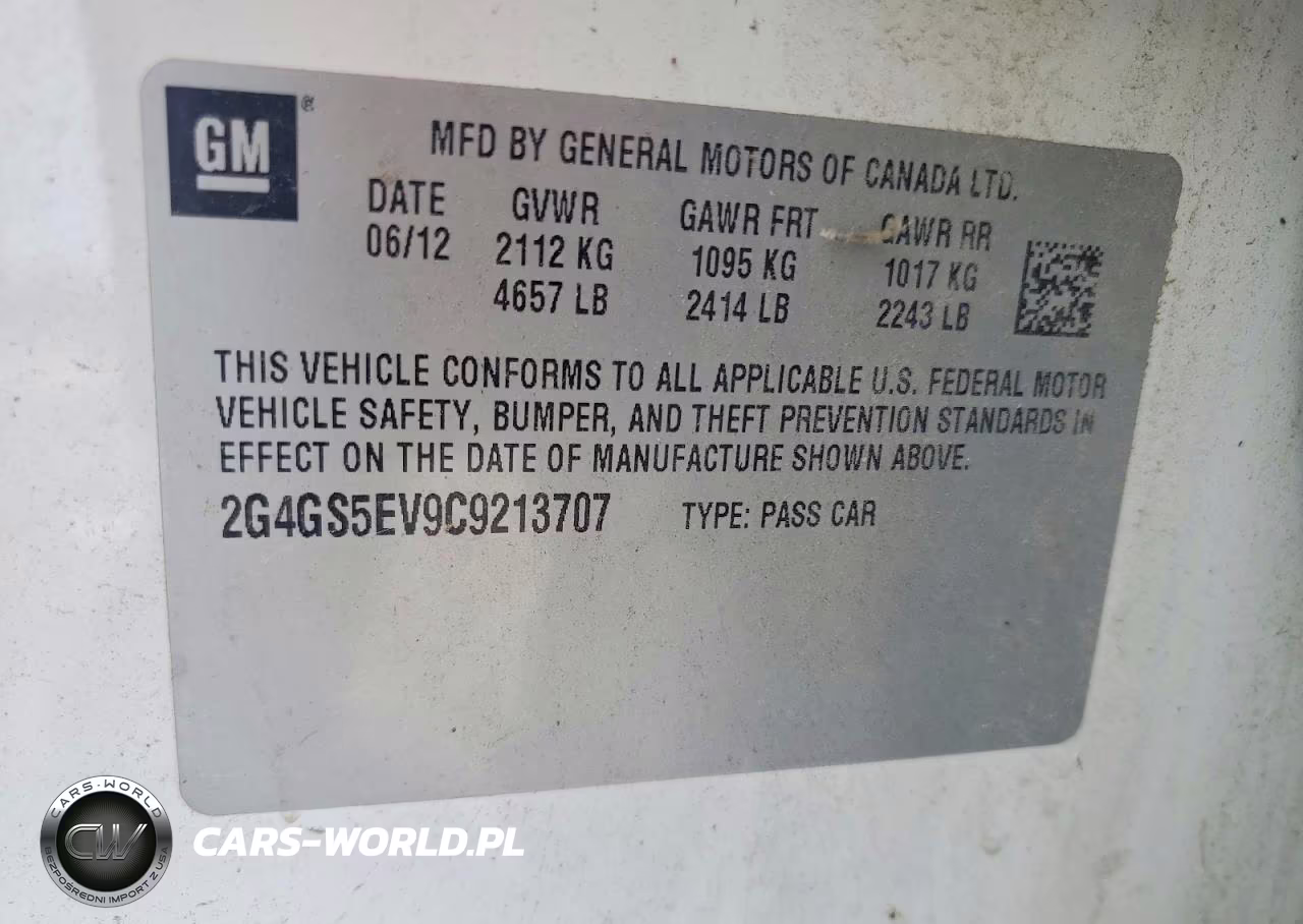 2012 Buick Regal Premium VIN:2G4GS5EV9C9213707 - 12