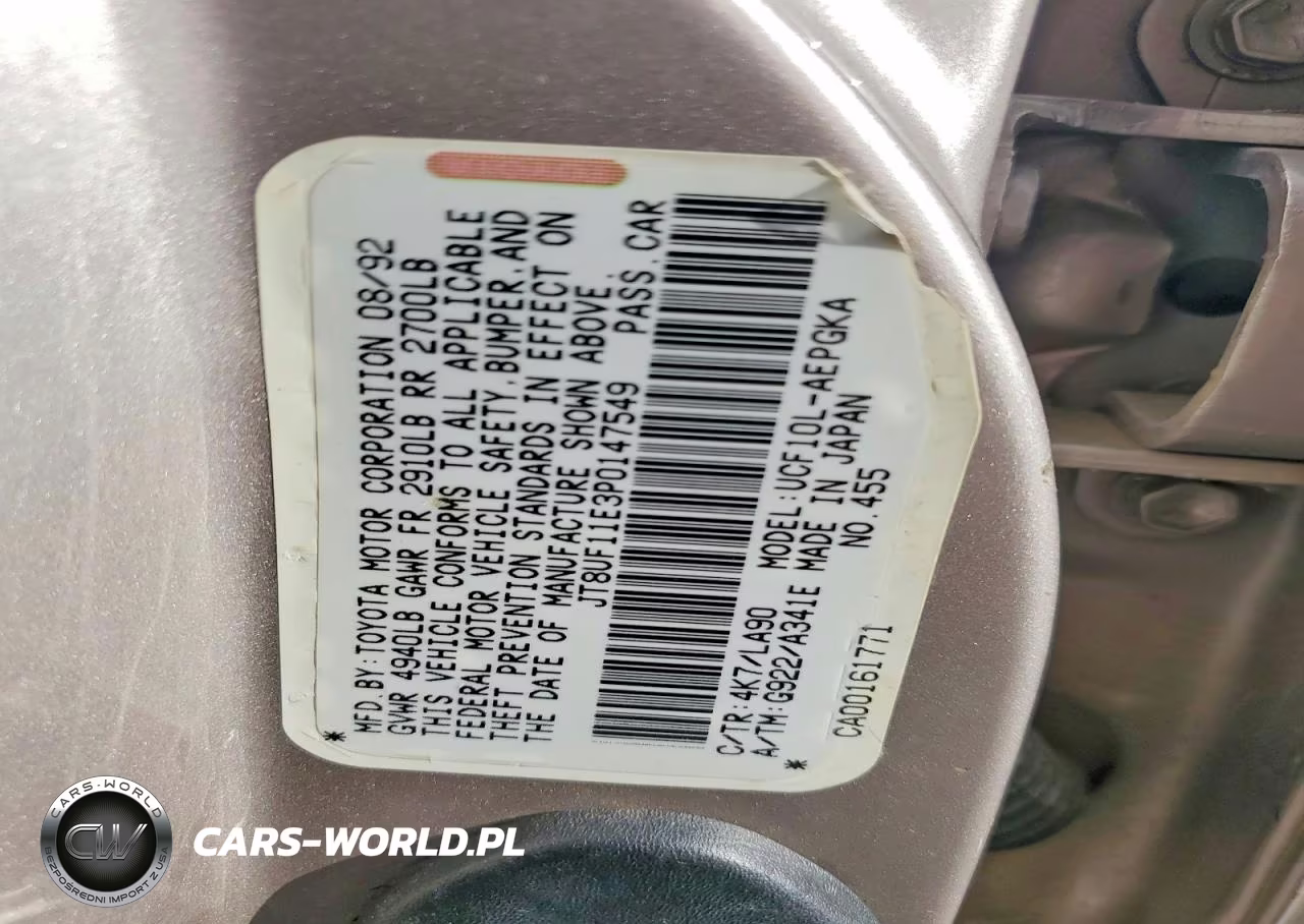 1993 Lexus Ls 400 VIN:JT8UF11E3P0147549 - 12