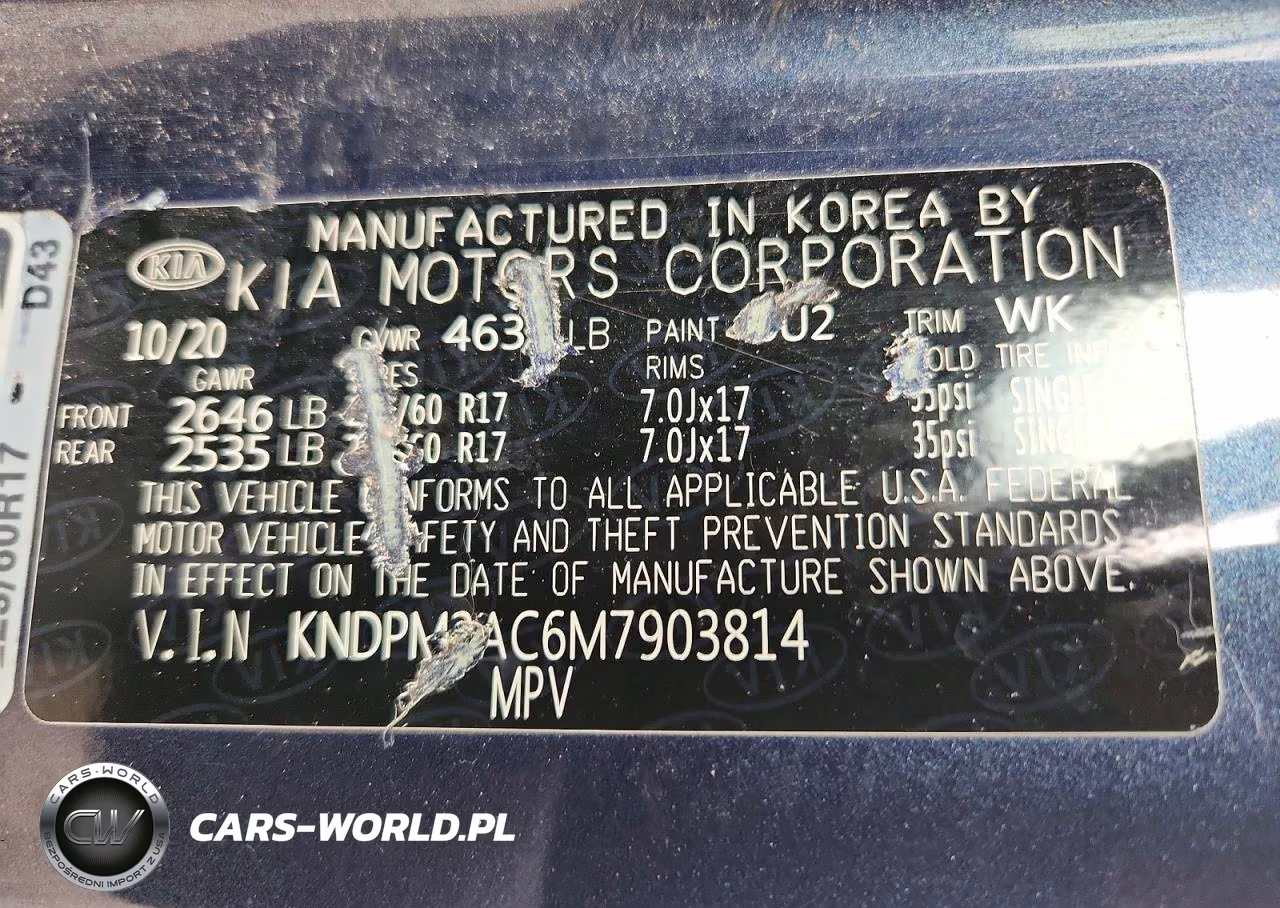 2021 Kia Sportage Lx VIN:KNDPM3AC6M7903814 - 13