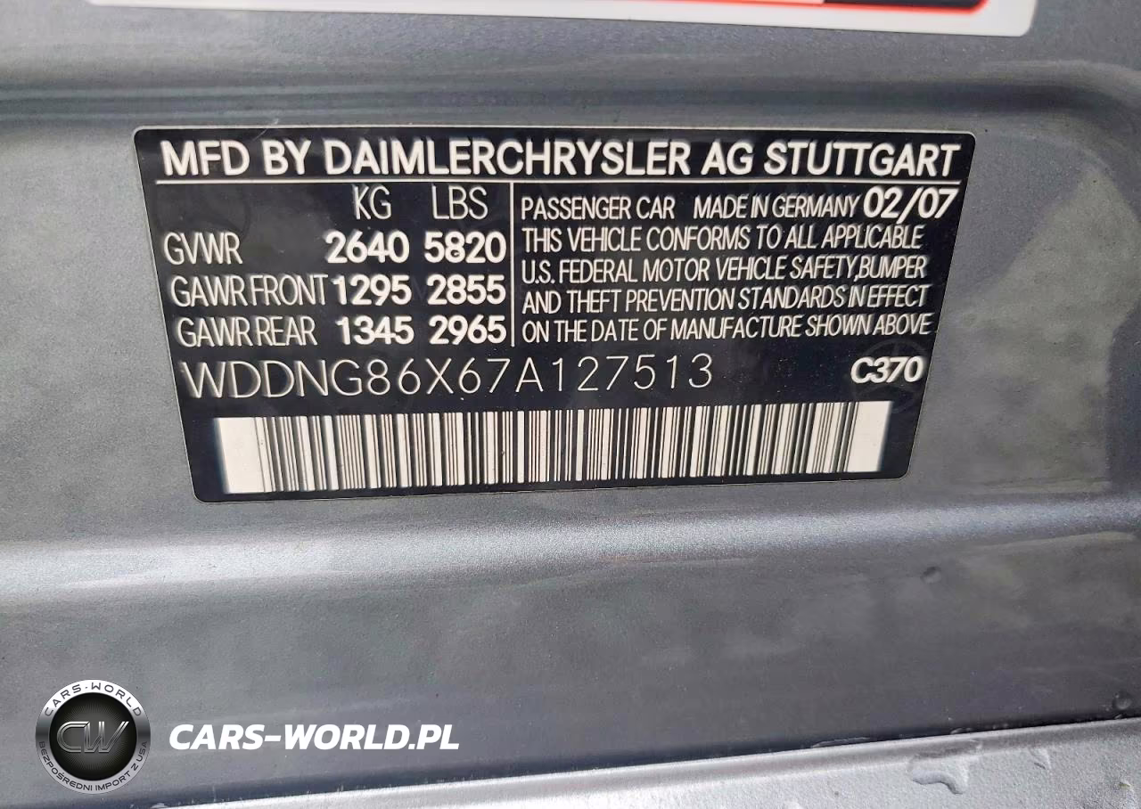 2007 Mercedes-Benz S 550 4Matic VIN:WDDNG86X67A127513 - 12