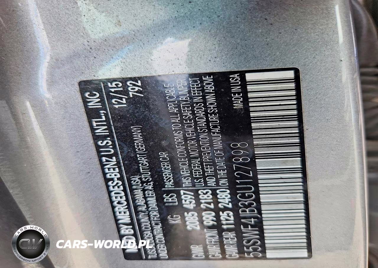 2016 Mercedes-Benz C 300 VIN:55SWF4JB3GU127898 - 12