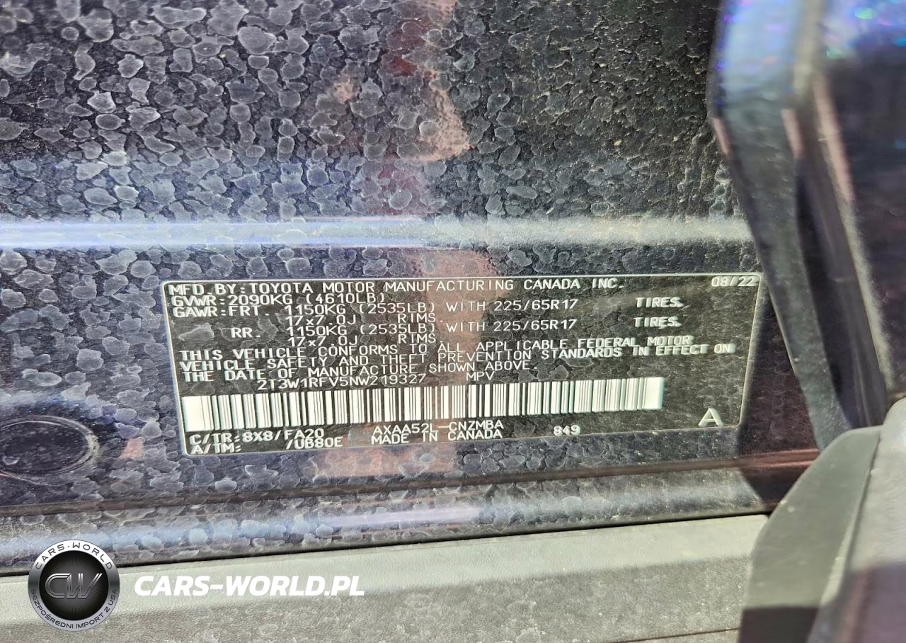 2022 Toyota Rav4 Xle VIN:2T3W1RFV5NW219327 - 13