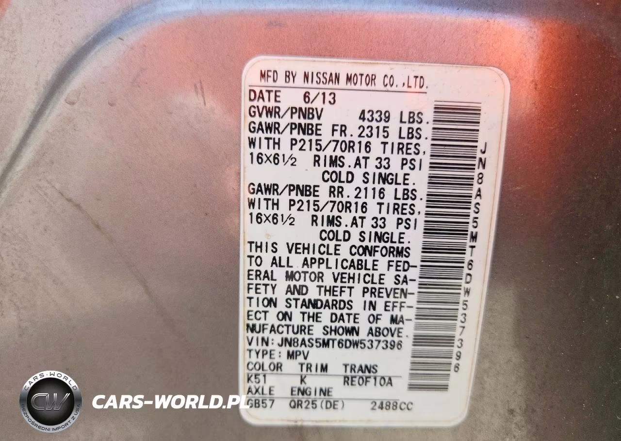 2013 Nissan Rouge VIN:JN8AS5MT6DW537396 - 13