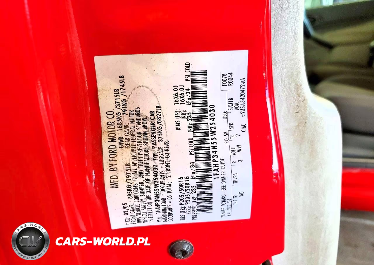 2005 Ford Focus Zx4 VIN:1FAHP34N55W254030 - 12