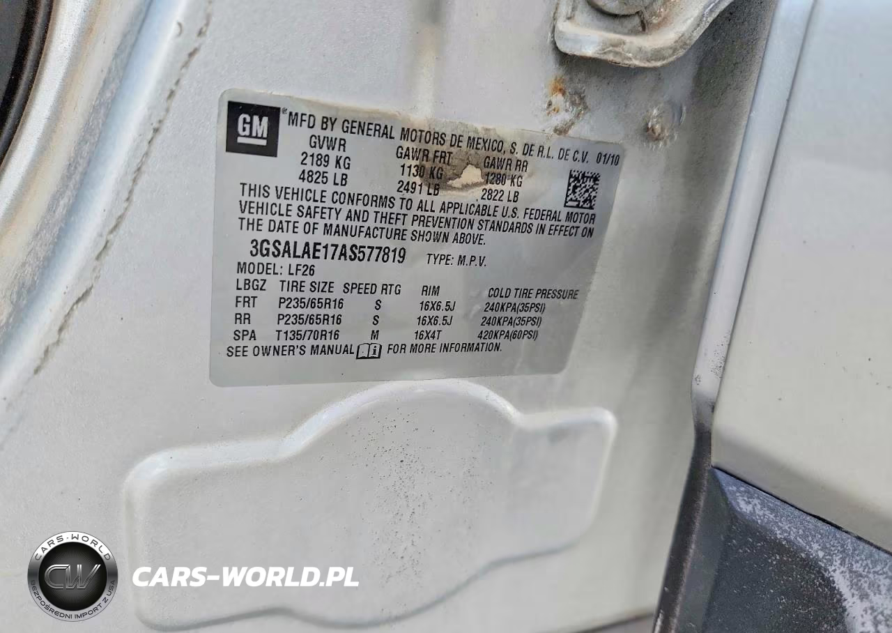 2010 Saturn Vue Xe VIN:3GSALAE17AS577819 - 13