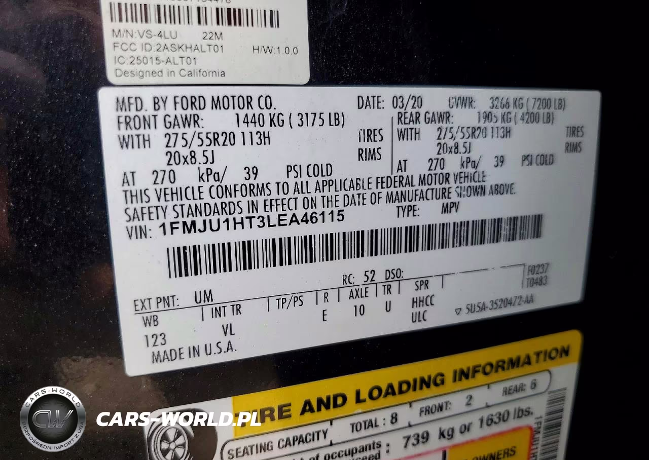 2020 Ford Expedition Xlt VIN:1FMJU1HT3LEA46115 - 13