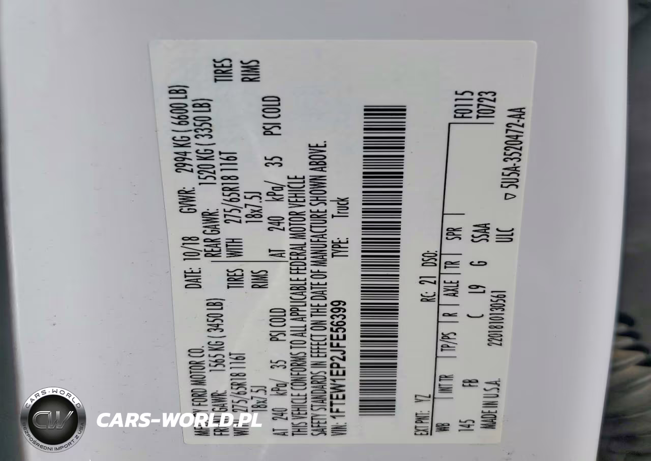 2018 Ford F150 Supercrew VIN:1FTEW1EP2JFE56399 - 13