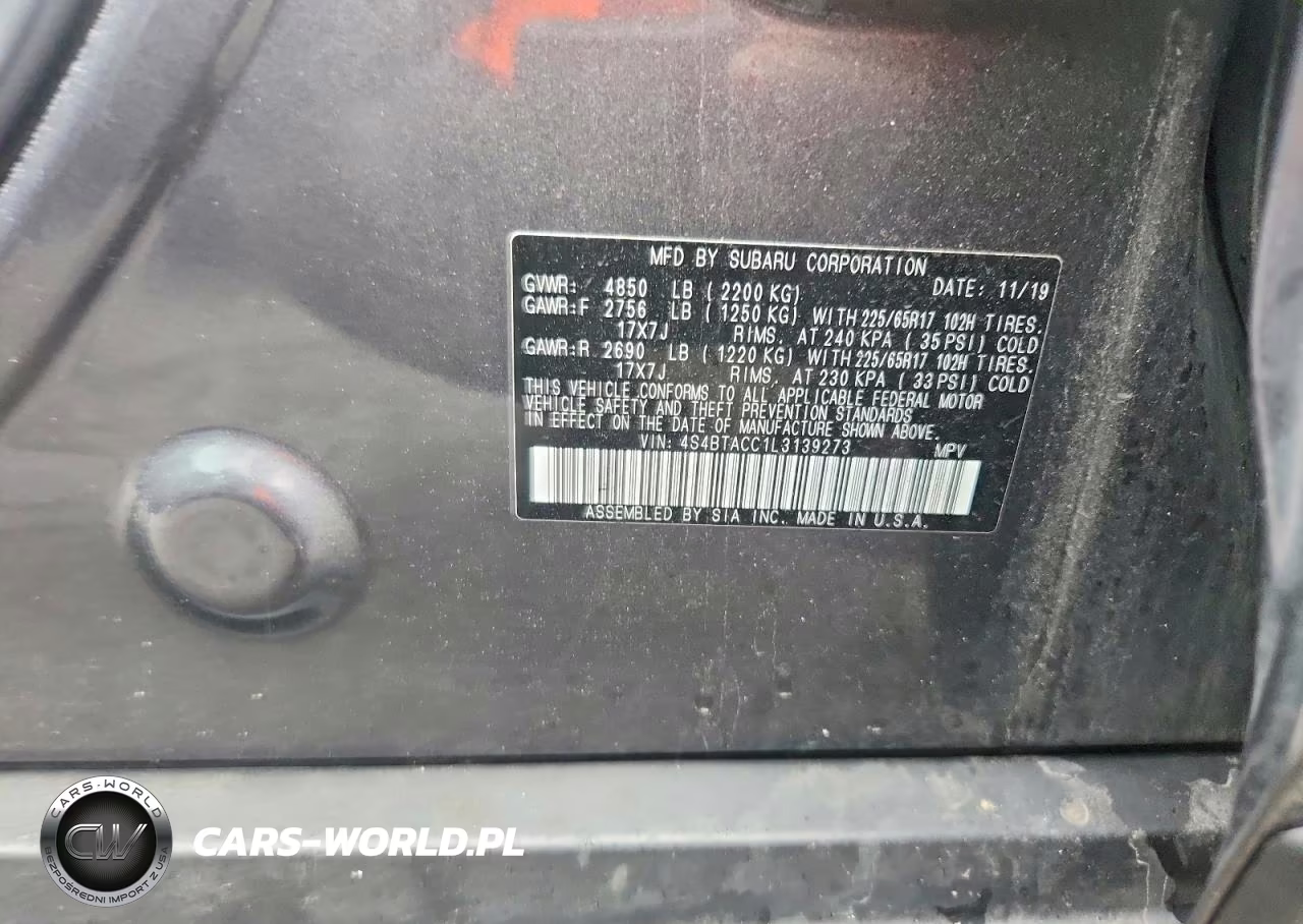 2020 Subaru Outback Premium VIN:4S4BTACC1L3139273 - 14