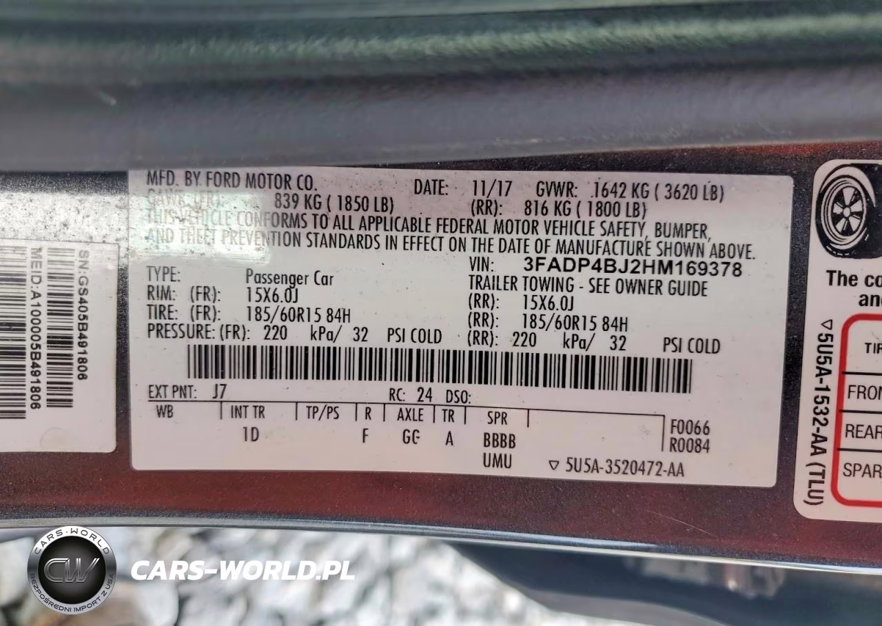 2017 Ford Fiesta Se VIN:3FADP4BJ2HM169378 - 12