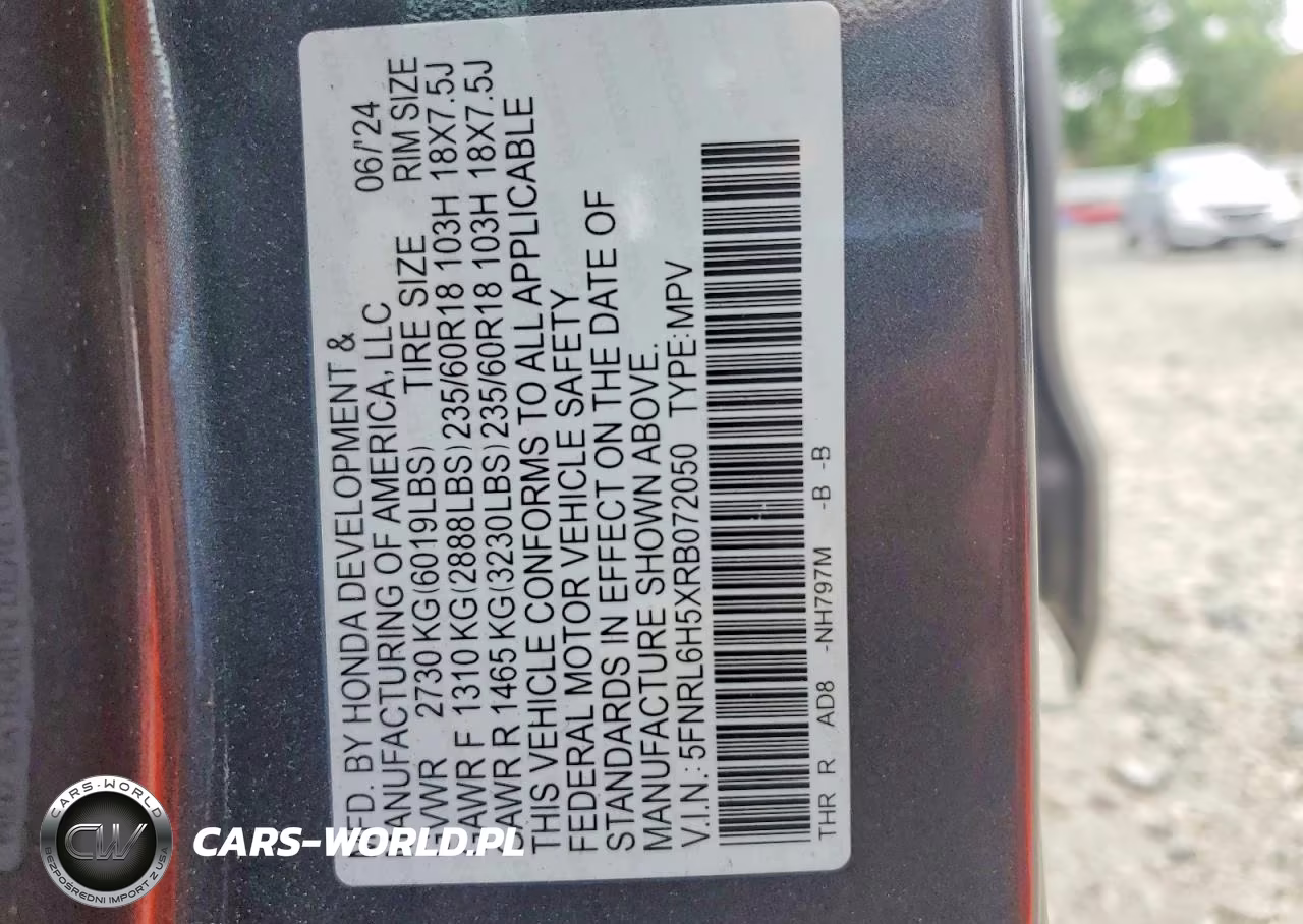 2024 Honda Odyssey Ex VIN:5FNRL6H5XRB072050 - 14