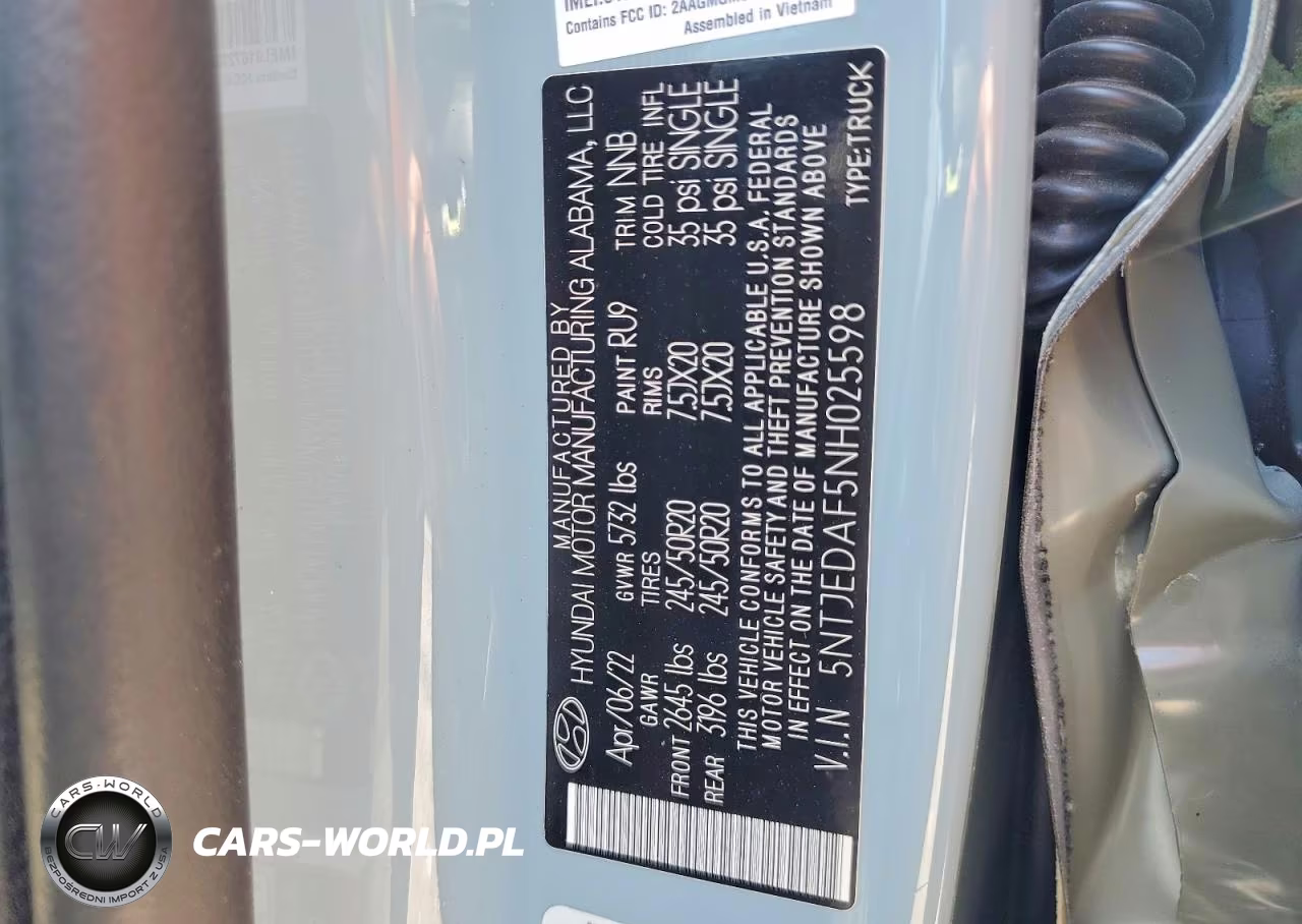 2022 Hyundai Santa Cruz Limited VIN:5NTJEDAF5NH025598 - 12