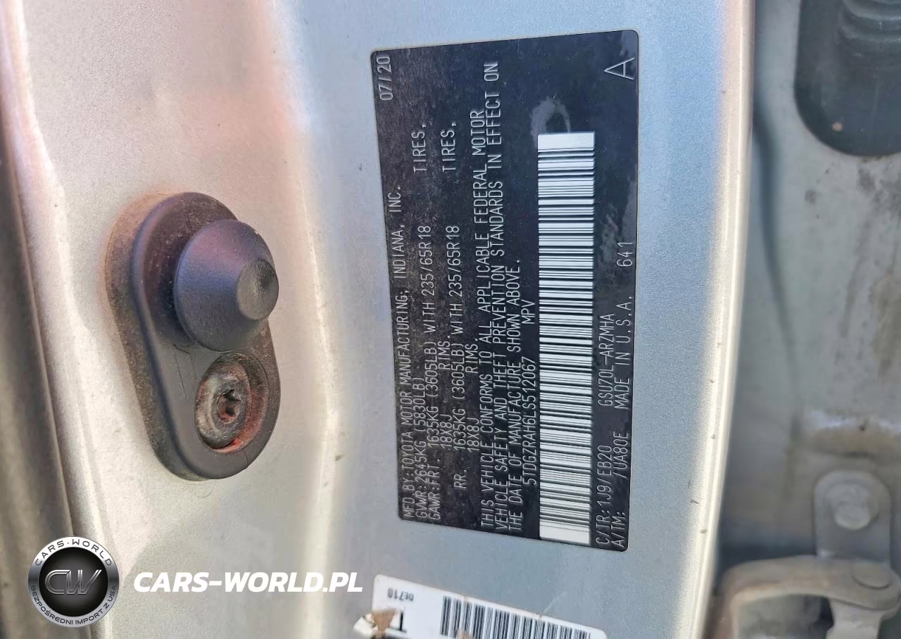 2020 Toyota Highlander Xle VIN:5TDGZRAH6LS512067 - 13