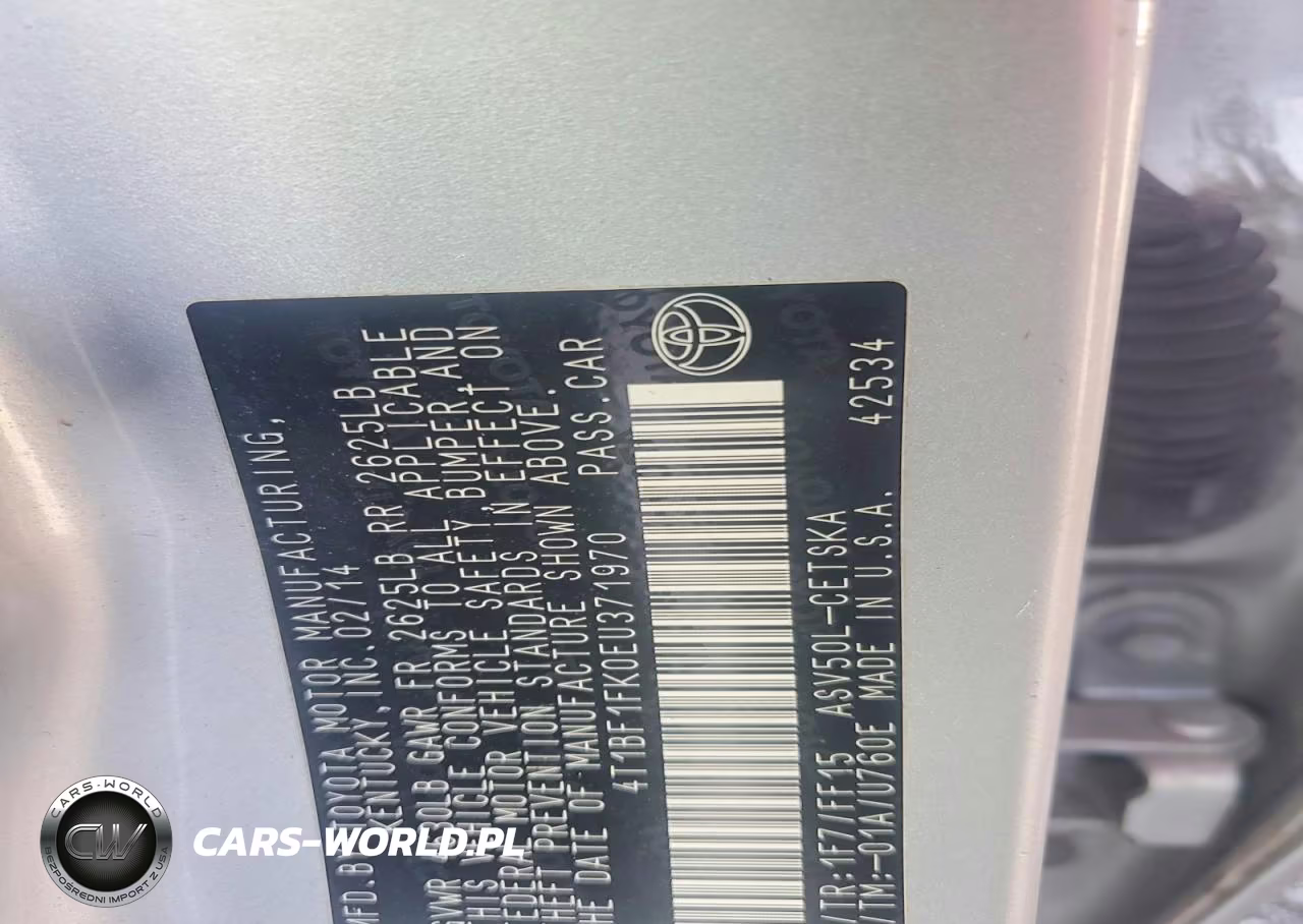 2014 Toyota Camry Se VIN:4T1BF1FK0EU371970 - 12