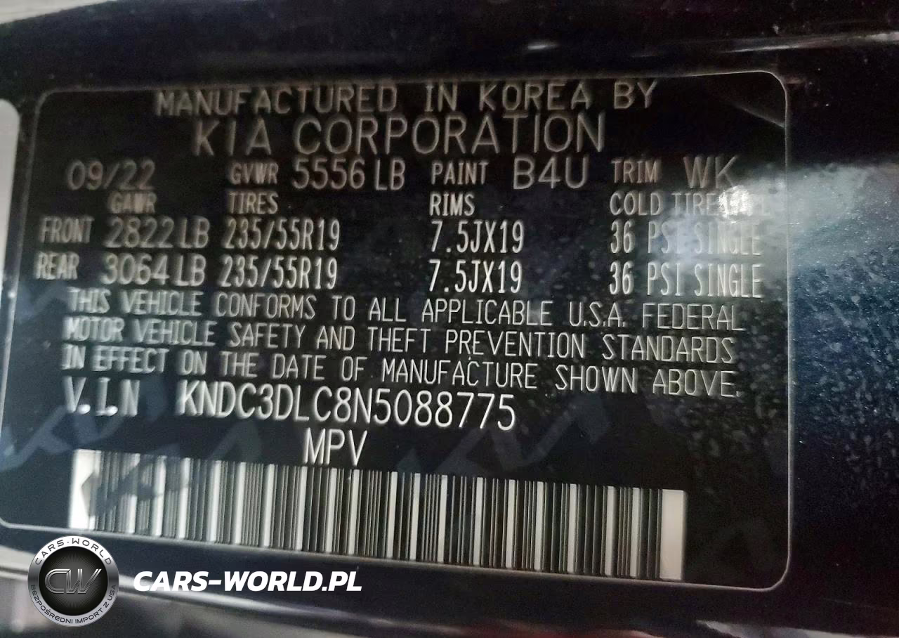 2022 Kia Ev6 Wind VIN:KNDC3DLC8N5088775 - 12