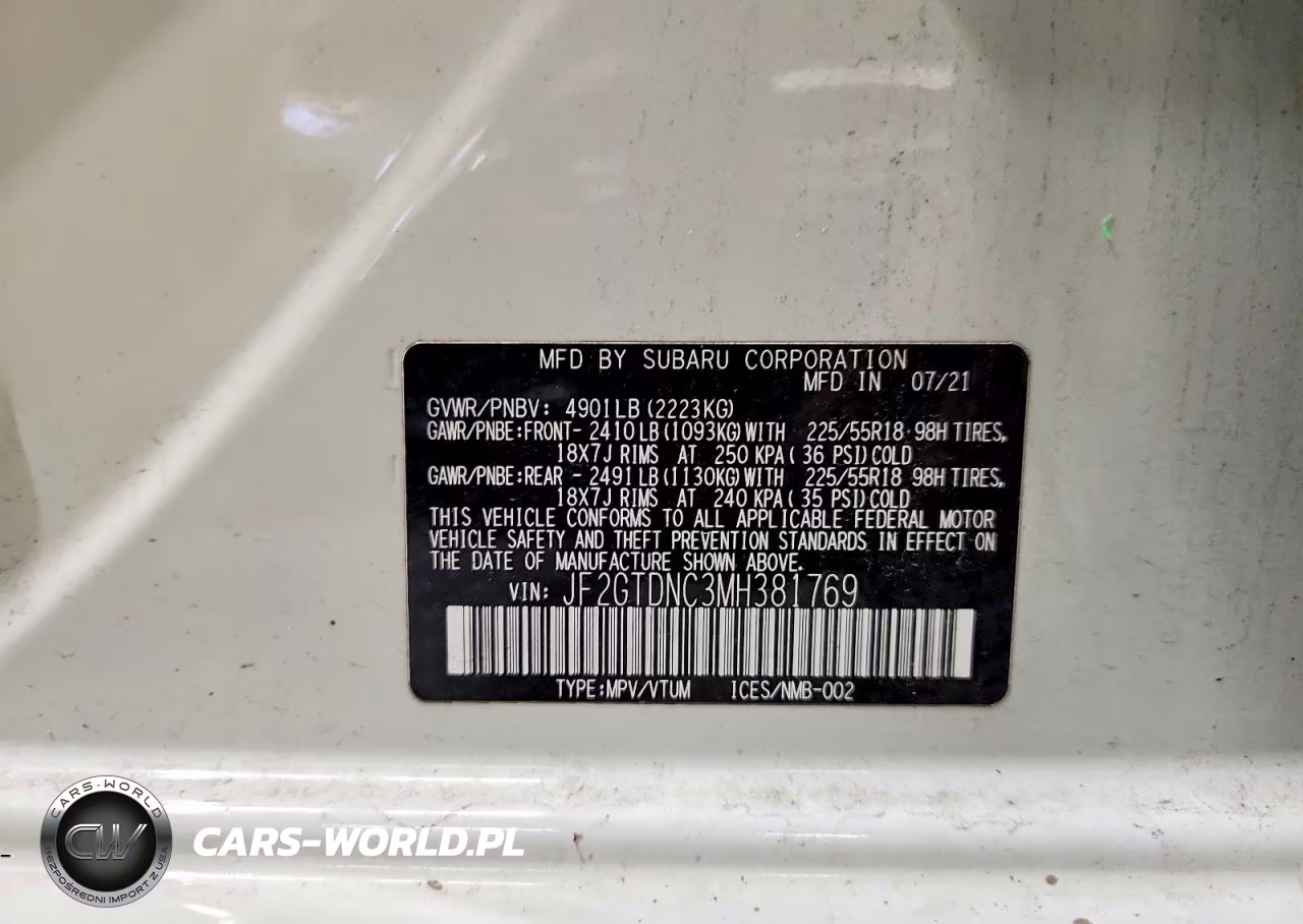 2021 Subaru Crosstrek Limited VIN:JF2GTDNC3MH381769 - 13