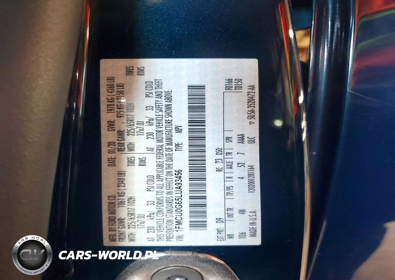 2020 Ford Escape Se VIN:1FMCU0G65LUA93456 - 13
