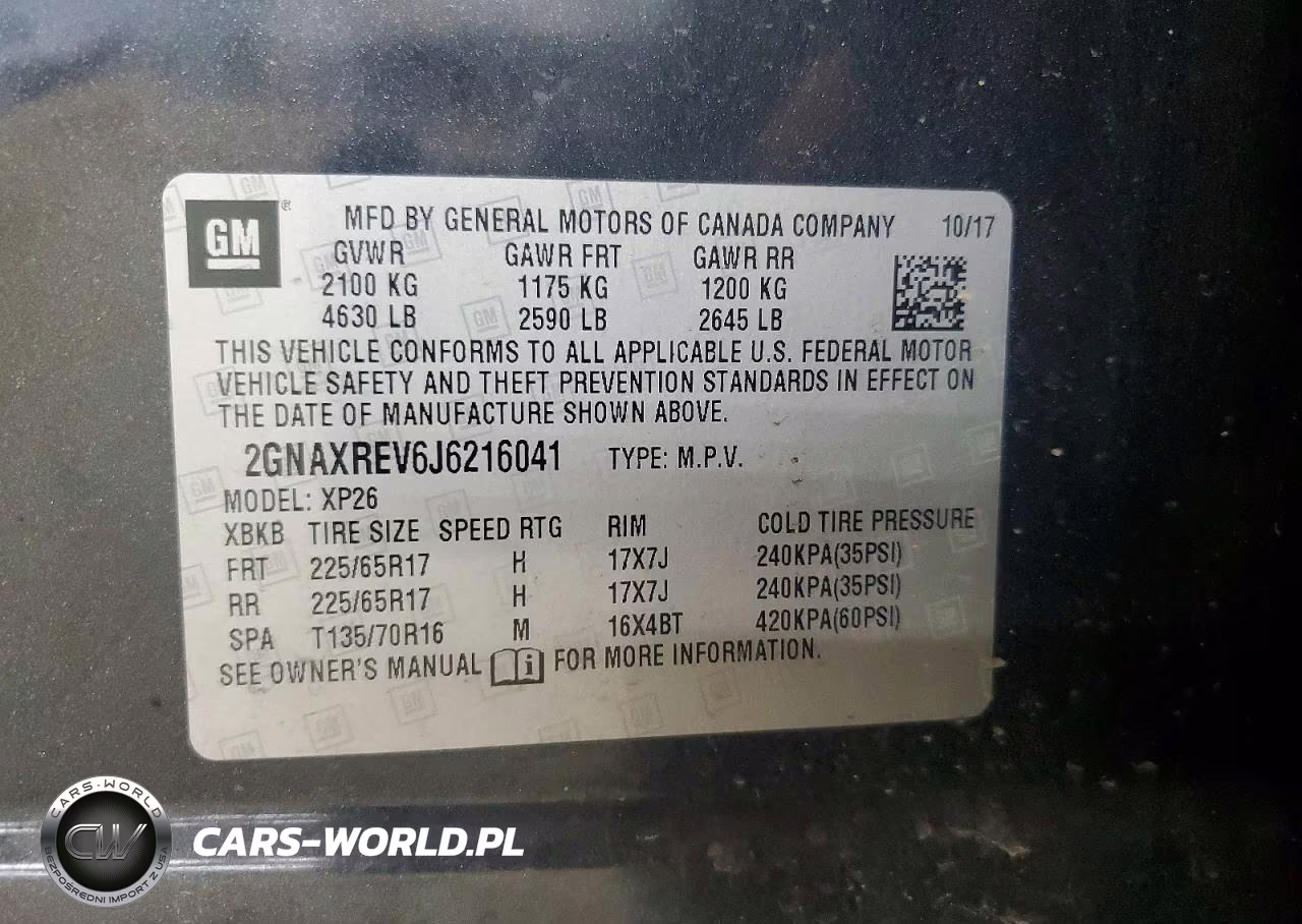 2018 Chevrolet Equinox Ls VIN:2GNAXREV6J6216041 - 13