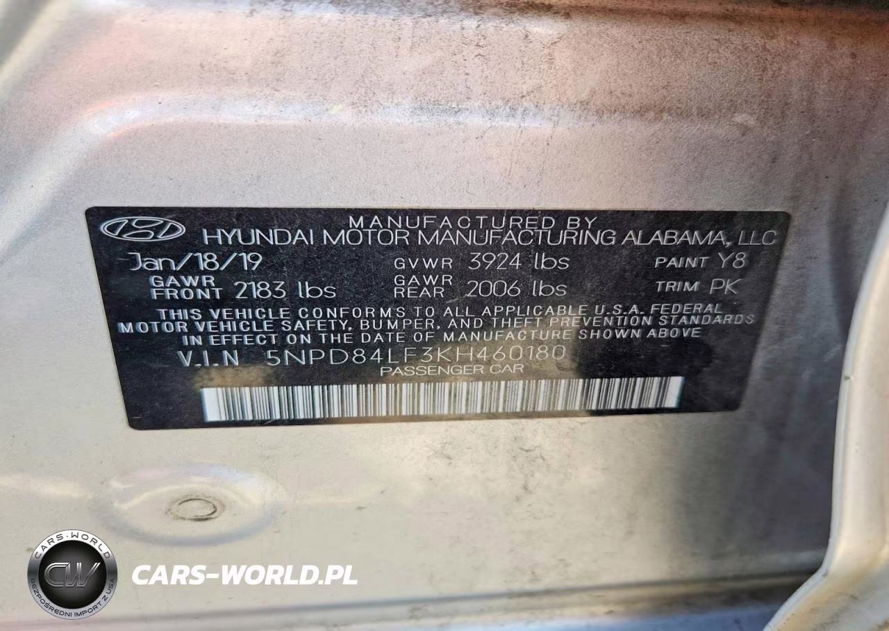 2019 Hyundai Elantra Sel VIN:5NPD84LF3KH460180 - 12