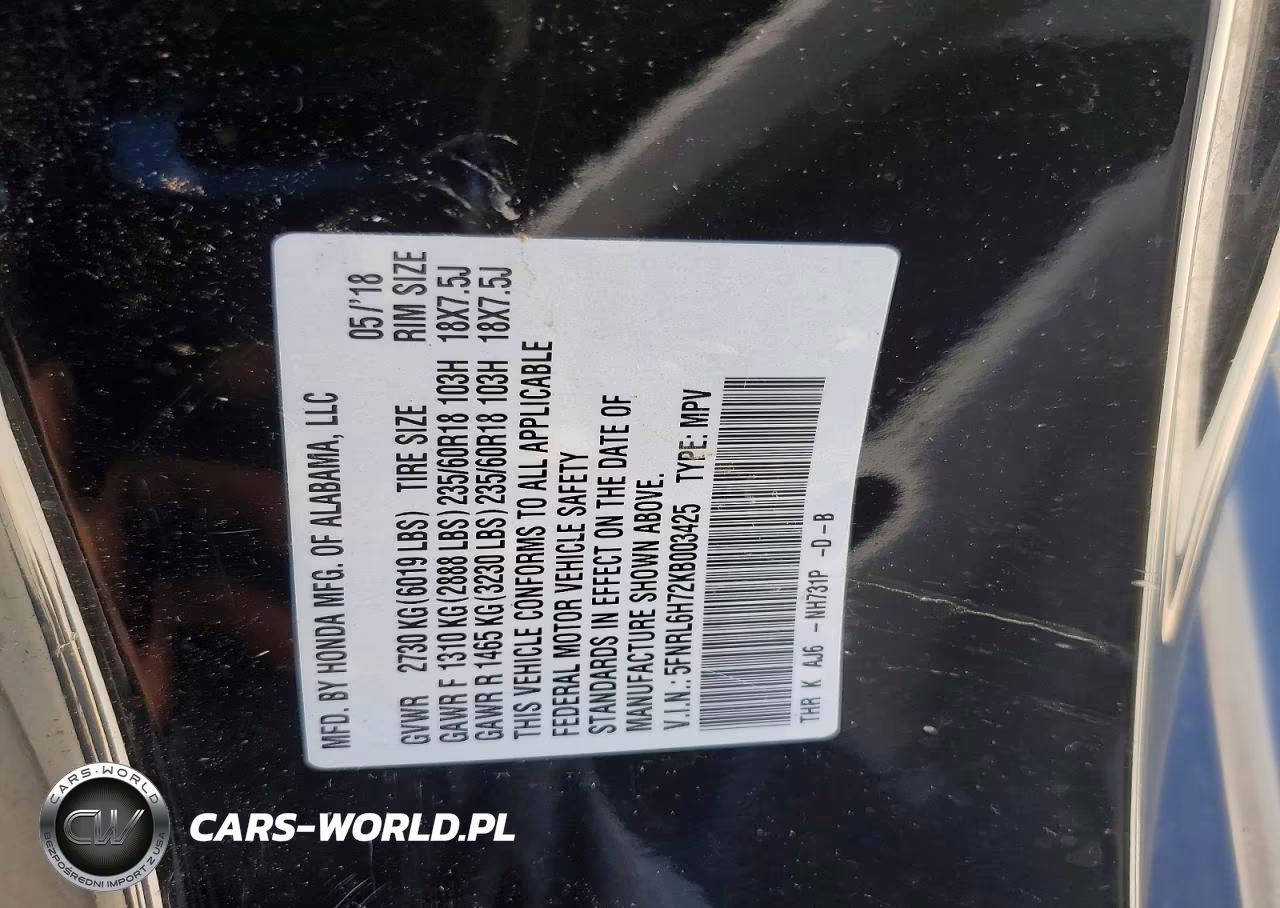 2019 Honda Odyssey Exl VIN:5FNRL6H72KB003425 - 13