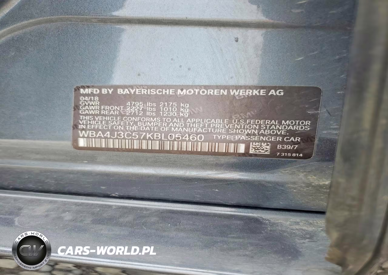 2019 BMW 430Xi Gran Coupe VIN:WBA4J3C57KBL05460 - 13