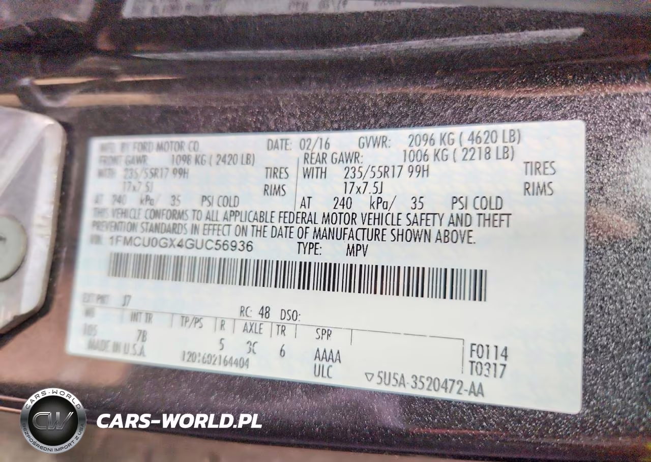 2016 Ford Escape Se VIN:1FMCU0GX4GUC56936 - 13