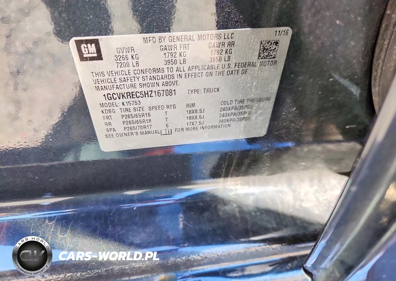 2017 Chevrolet Silverado K1500 Lt VIN:1GCVKREC5HZ167081 - 12