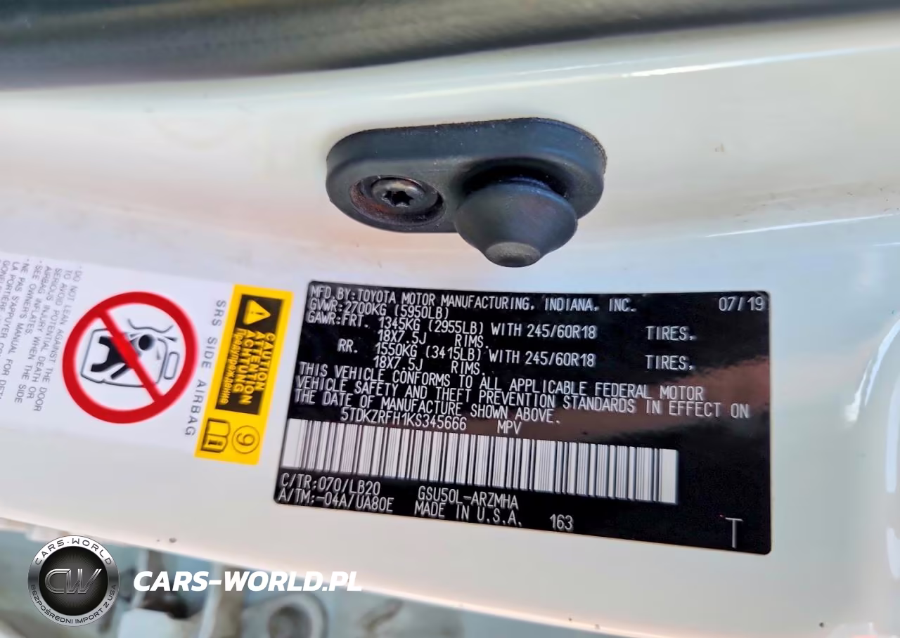 2019 Toyota Highlander Xle VIN:5TDKZRFH1KS345666 - 13