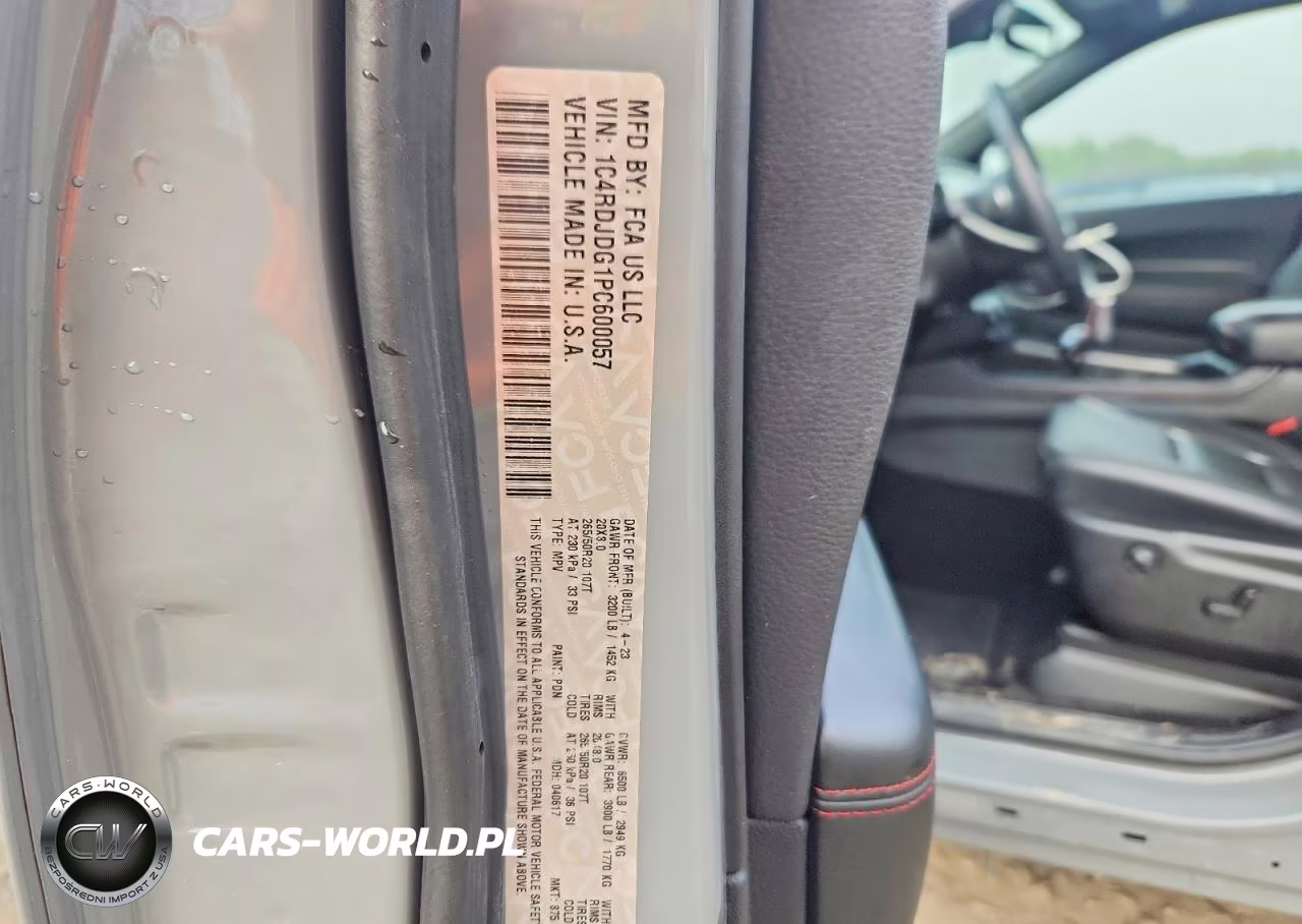 2023 Dodge Durango Gt VIN:1C4RDJDG1PC600057 - 12
