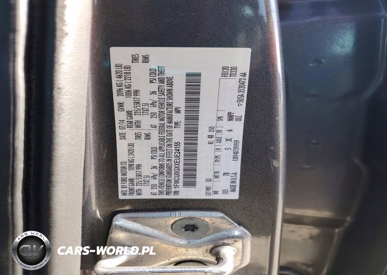 2014 Ford Escape Se VIN:1FMCU0GXXEUE24155 - 13