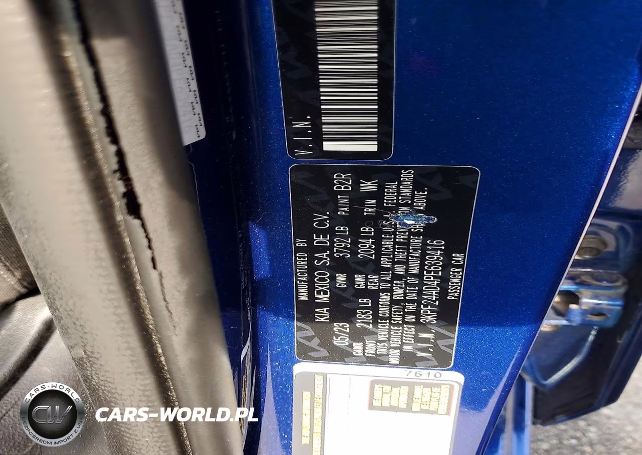 2023 Kia Forte Lxs VIN:3KPF24AD4PE639416 - 12