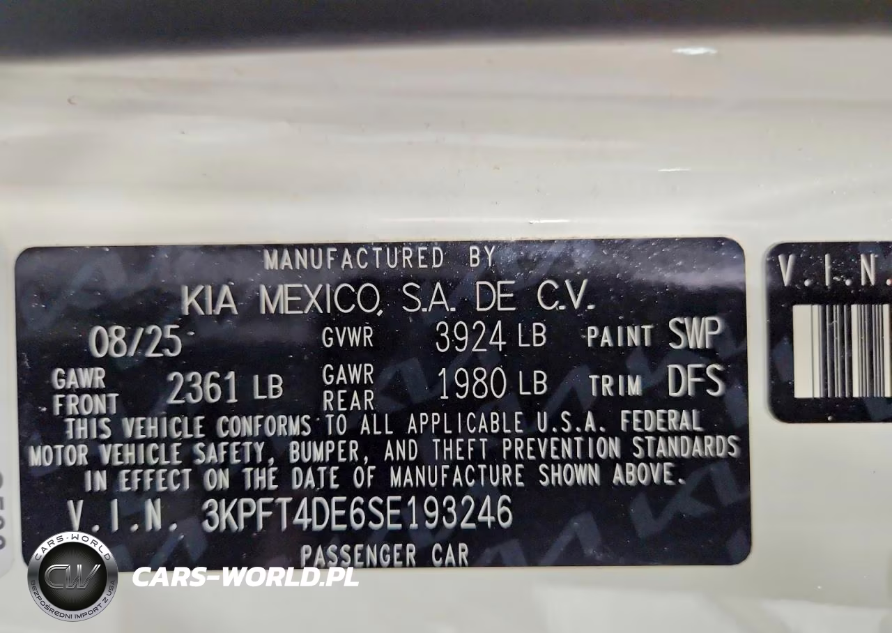 2025 Kia K4 Lxs VIN:3KPFT4DE6SE193246 - 13