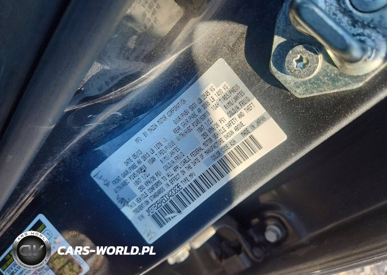 2013 Mazda Cx-9 Sport VIN:JM3TB2BA6D0420836 - 13