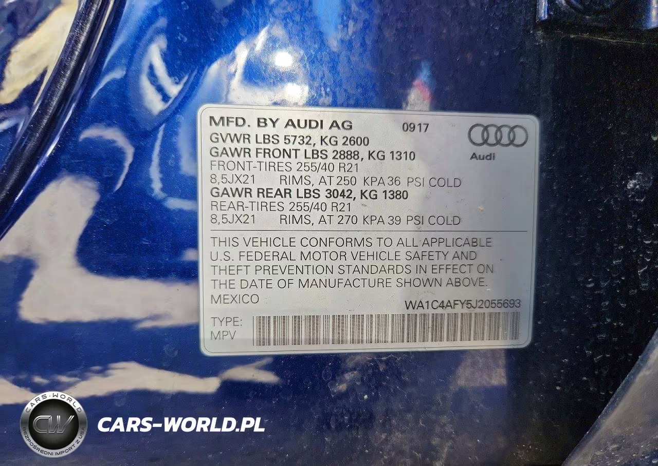 2018 Audi Sq5 Prestige VIN:WA1C4AFY5J2055693 - 13