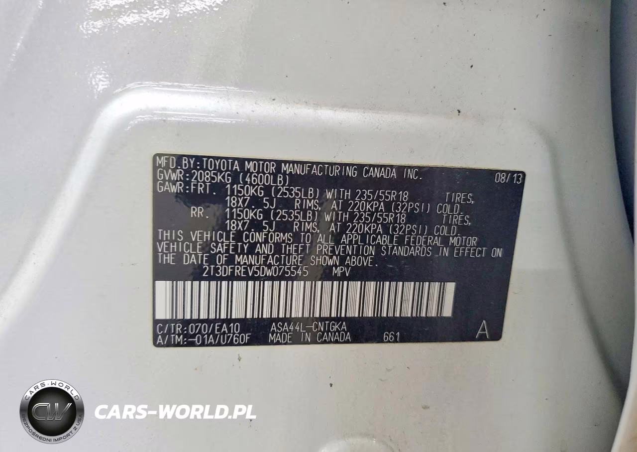 2013 Toyota Rav4 Limited VIN:2T3DFREV5DW075545 - 13