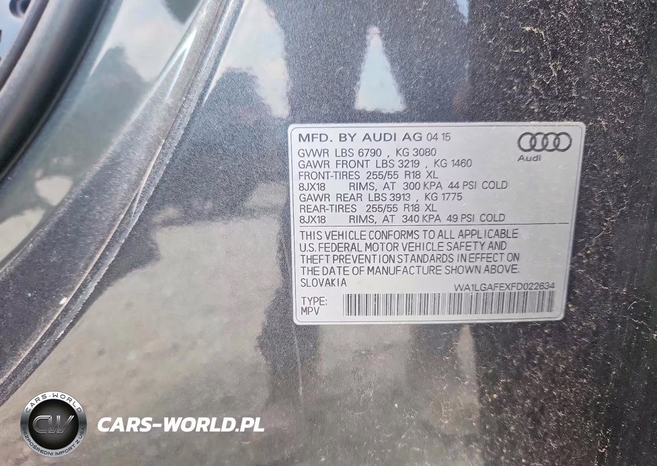 2015 Audi Q7 Premium Plus VIN:WA1LGAFEXFD022634 - 13