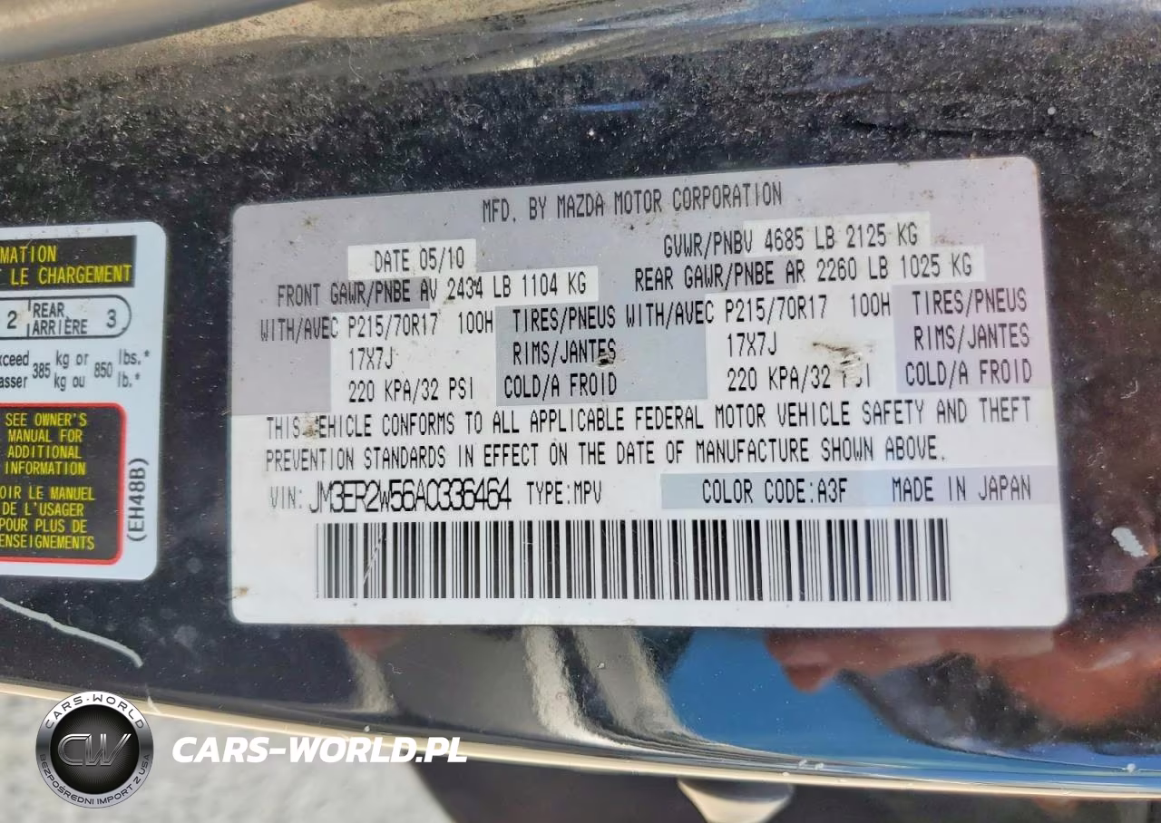 2010 Mazda Cx-7 VIN:JM3ER2W56A0336464 - 13