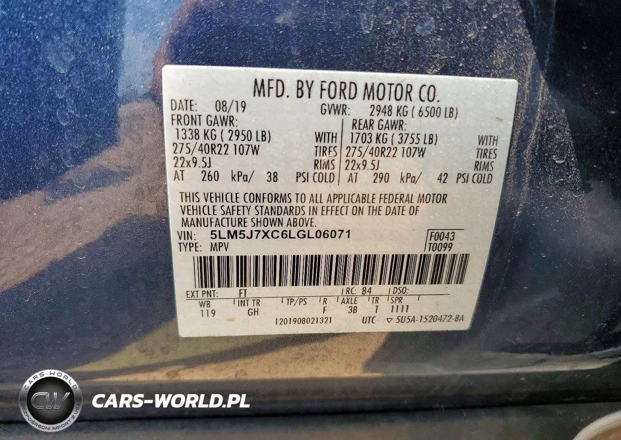 2020 Lincoln Aviator Reserve VIN:5LM5J7XC6LGL06071 - 13