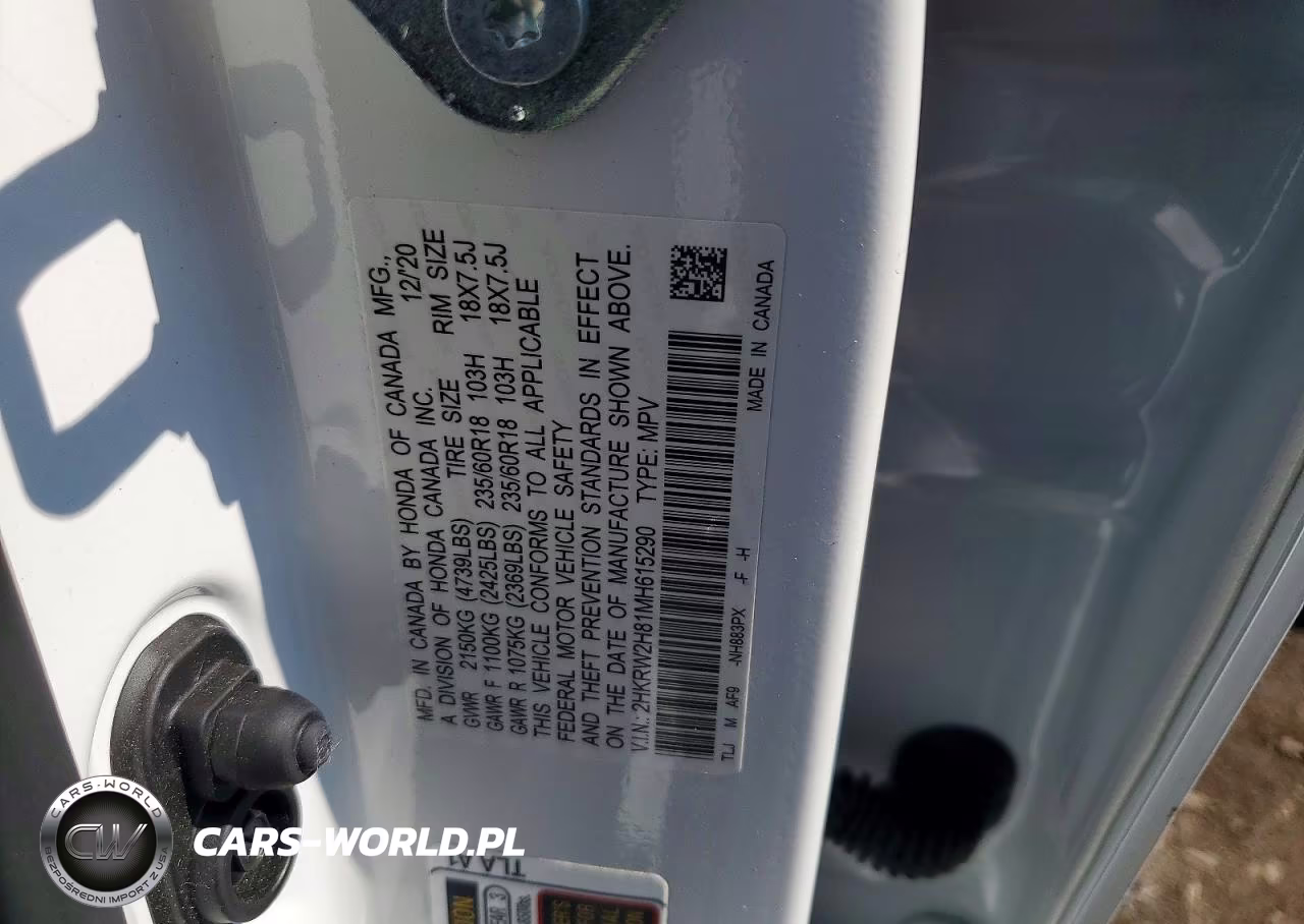 2021 Honda Cr-V Exl VIN:2HKRW2H81MH615290 - 13