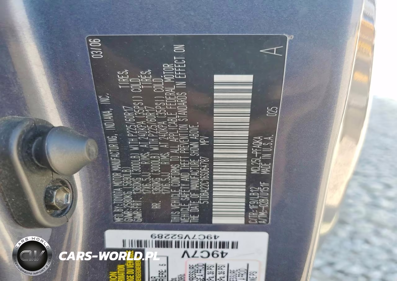 2006 Toyota Sienna Xle 7 Passenger VIN:5TDBA22C16S064787 - 13