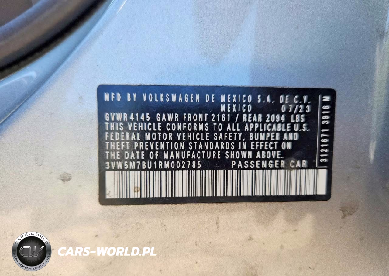 2024 Volkswagen Jetta S VIN:3VW5M7BU1RM002785 - 12