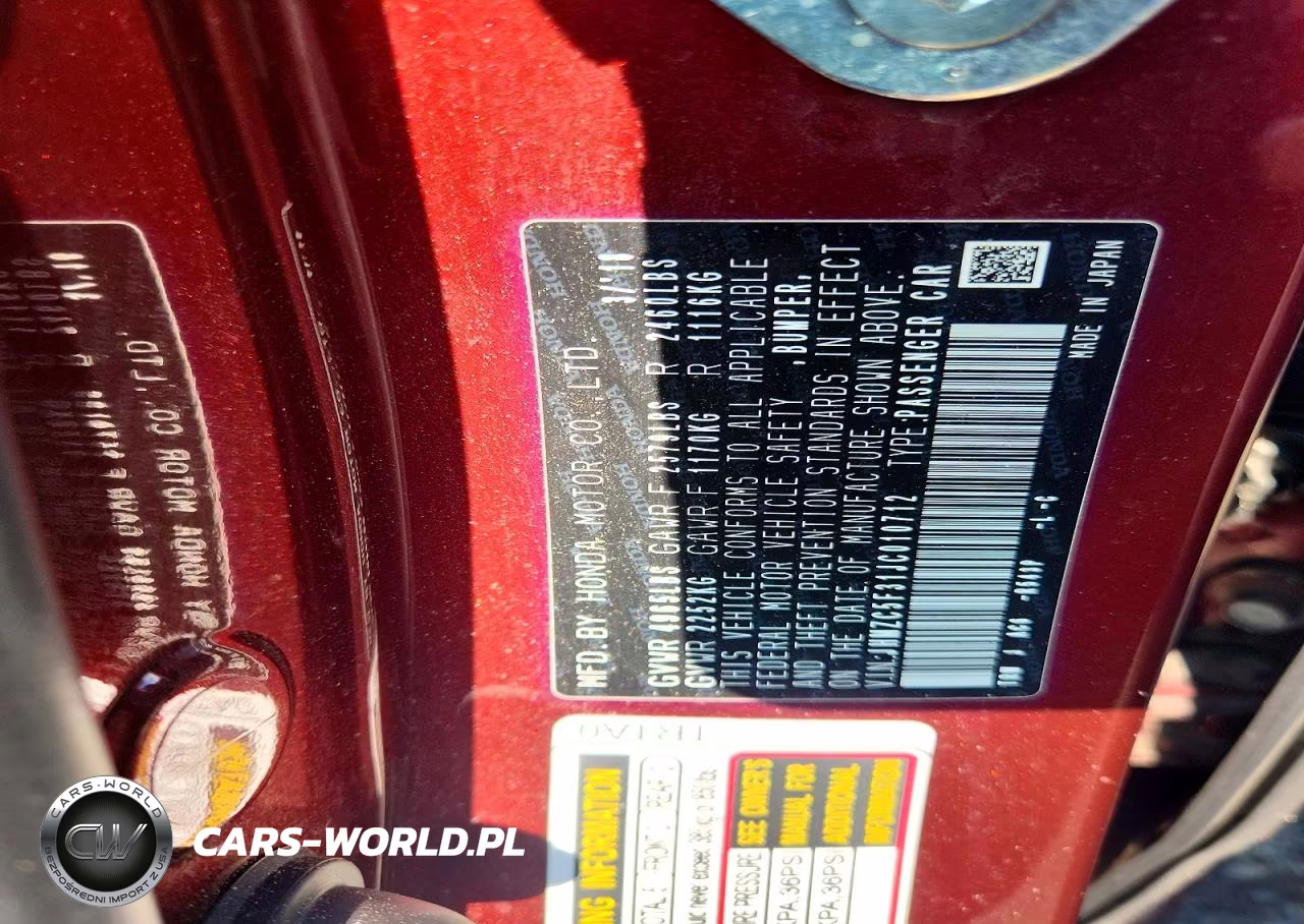 2018 Honda Clarity Touring VIN:JHMZC5F31JC010712 - 12