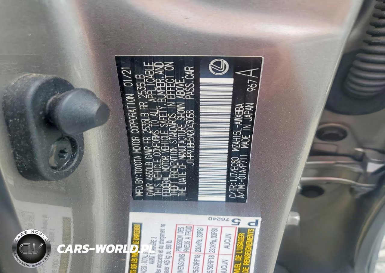 2021 Lexus Ux 250H VIN:JTHP9JBH5M2043058 - 12
