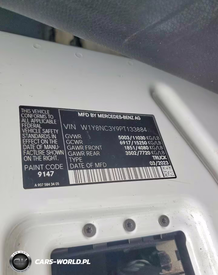 2023 Mercedes-Benz Sprinter 3500 Xd Delivery Van VIN:W1Y8NC3Y9PT133884 - 13