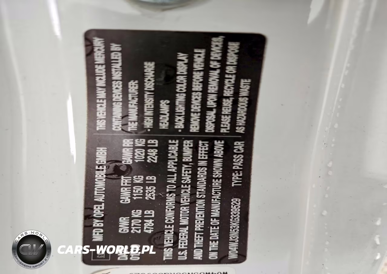 2019 Buick Cascada Sport Touring VIN:W04WJ3N53KG339529 - 12