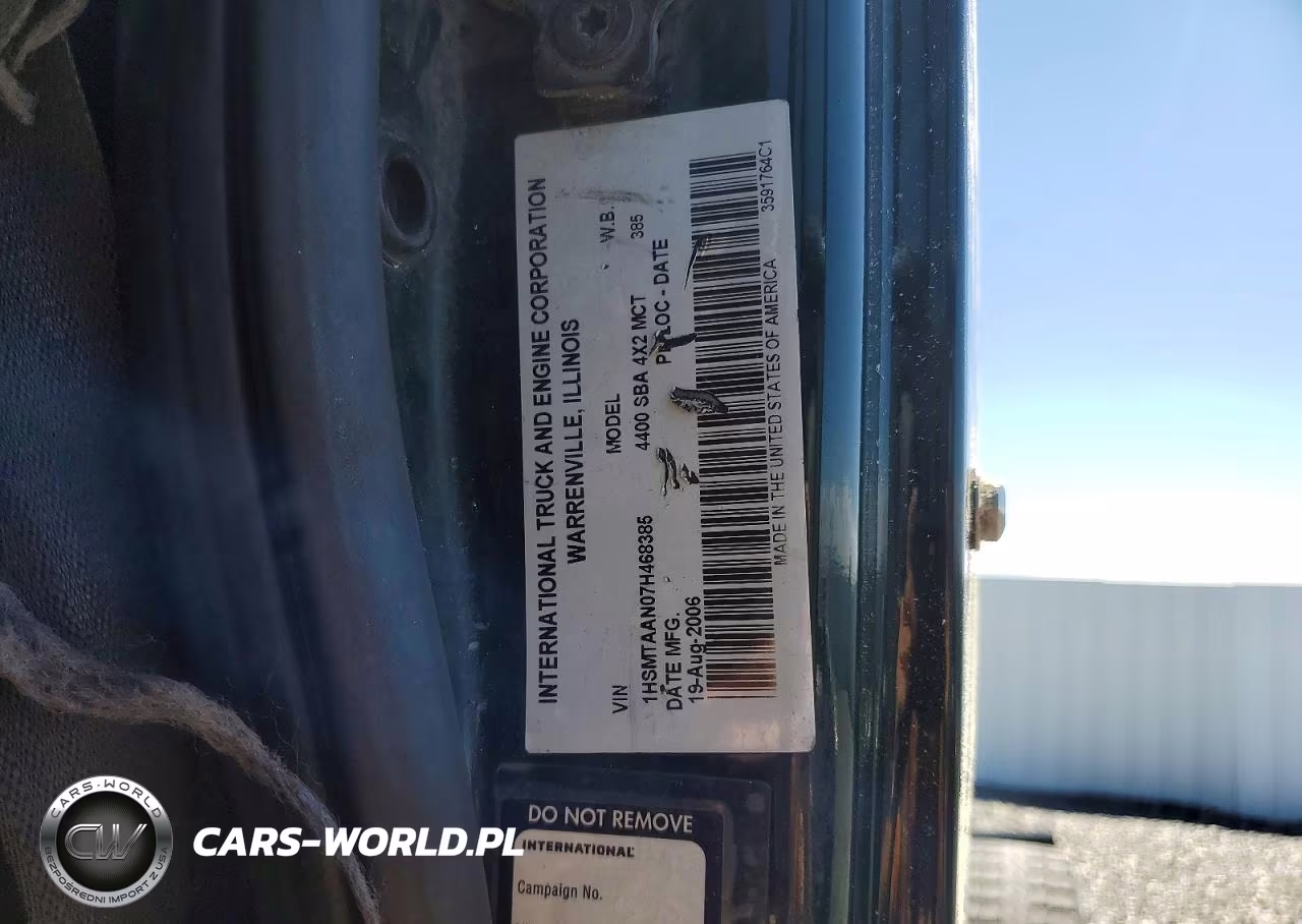 2007 International 4400 Semi Truck VIN:1HSMTAAN07H468385 - 11