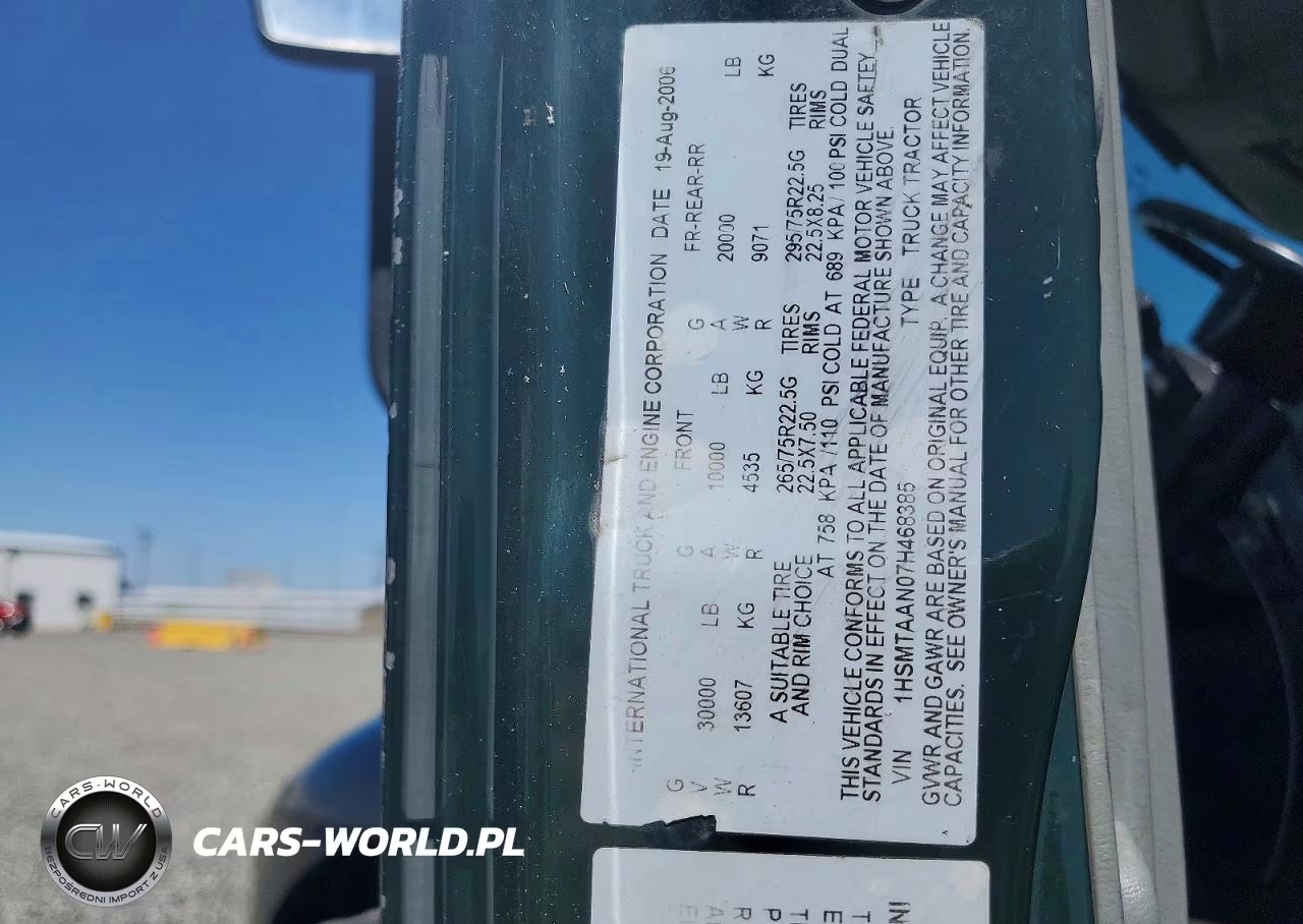 2007 International 4400 Semi Truck VIN:1HSMTAAN07H468385 - 12