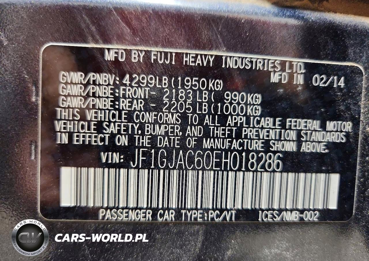 2014 Subaru Impreza Premium VIN:JF1GJAC60EH018286 - 13
