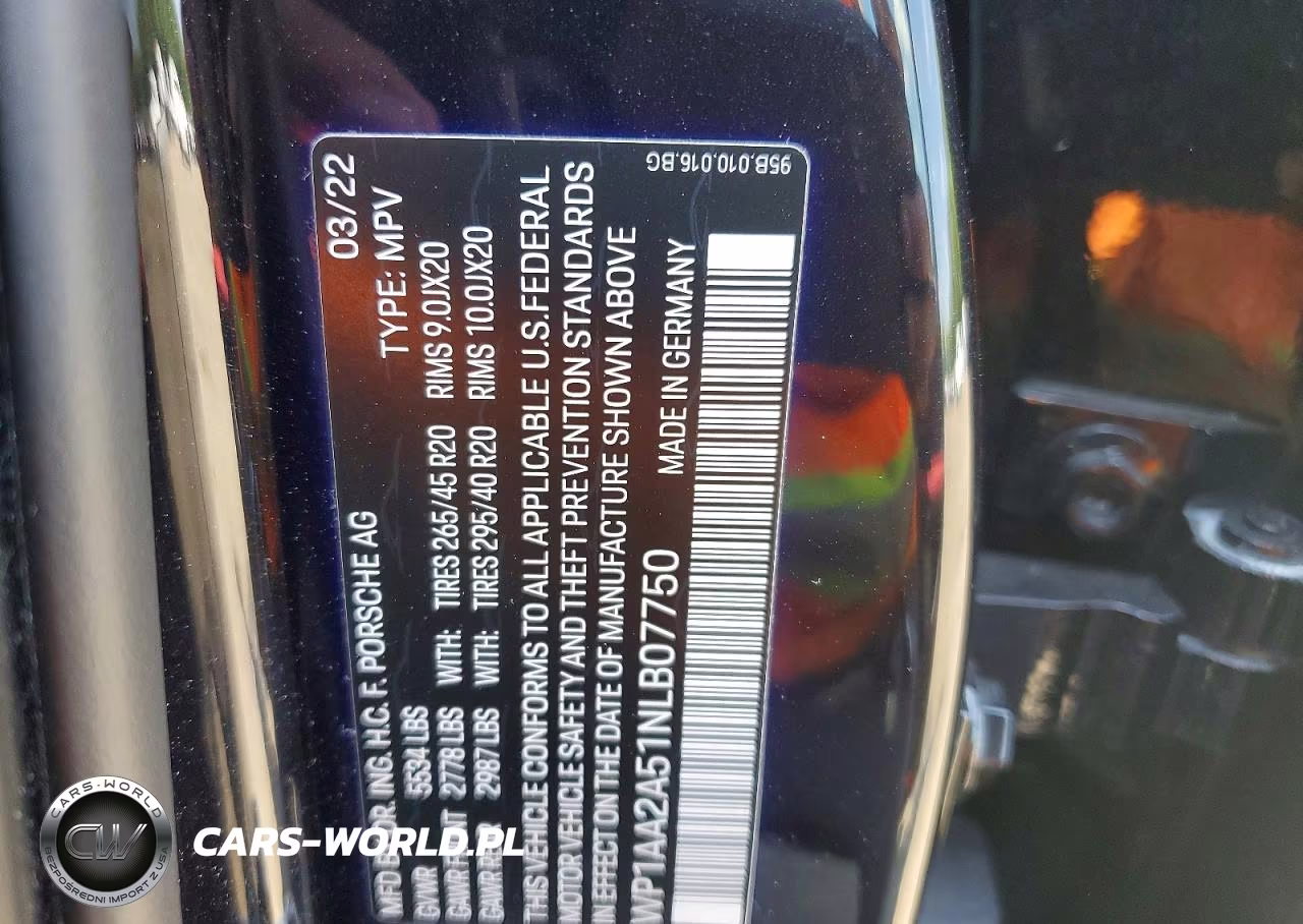 2022 Porsche Macan VIN:WP1AA2A51NLB07750 - 13