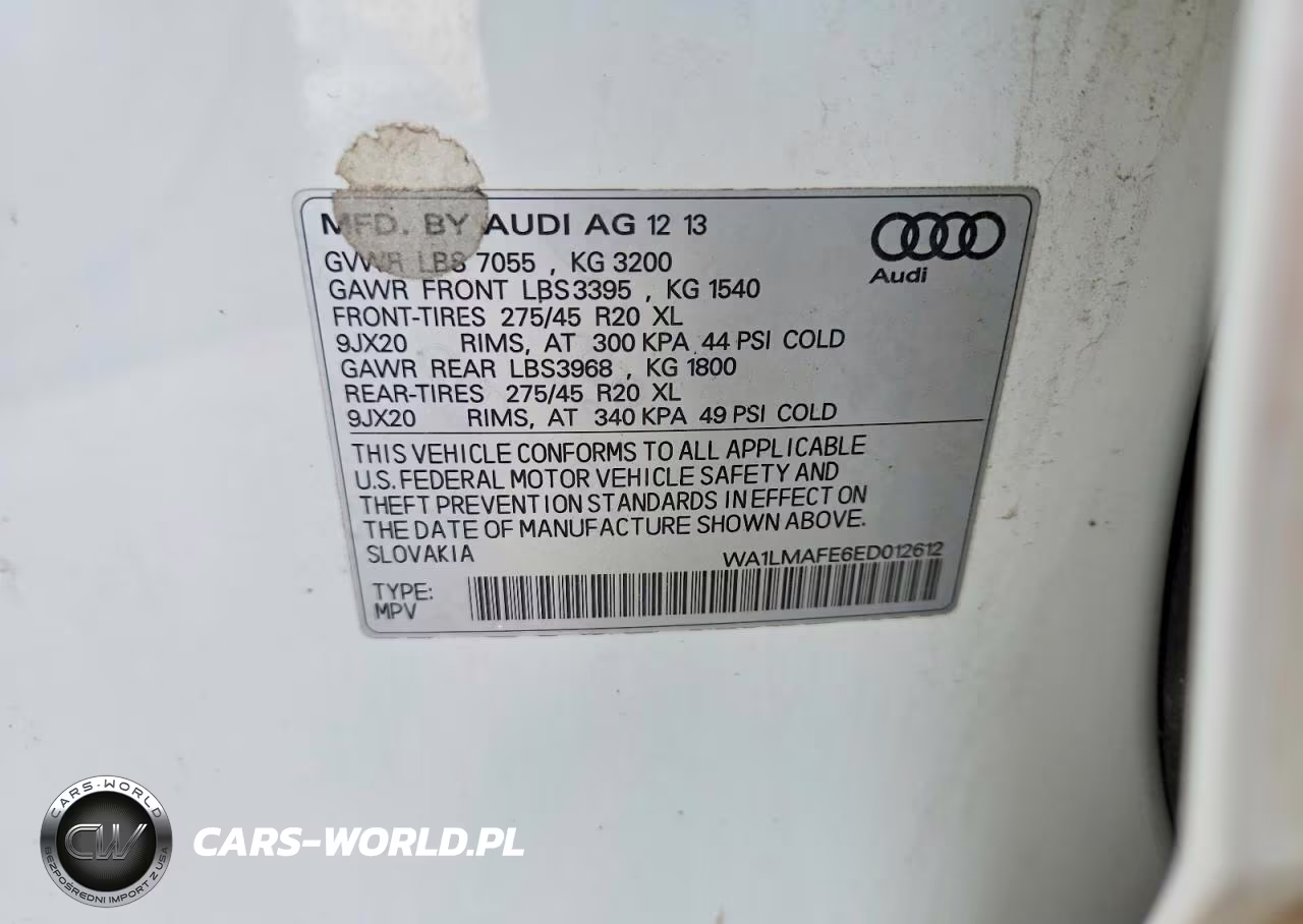 2014 Audi Q7 Premium Plus VIN:WA1LMAFE6ED012612 - 13